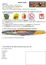 English Worksheet: SCHOOL RULES