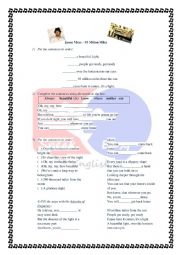 English Worksheet: Adverbs of Frequency song - 93 million miles - Jason Mraz