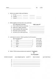 English Worksheet: Unit 7 test prep sheet Happy Earth 1