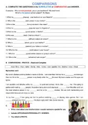 English Worksheet: COMPARISONS