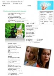 English Worksheet: Unpretty - Glee