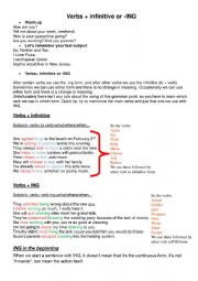 English Worksheet: Verb Ing or infinitive
