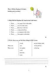 English Worksheet: Past Simple Test