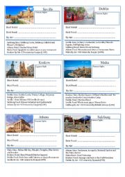 English Worksheet: European City Information Gap Game 2