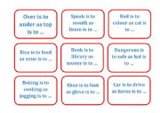 English Worksheet: Analogies Card Game