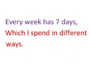English Worksheet: day of the week actions