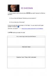 English Worksheet: Ed Sheeran