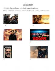 English Worksheet: Movies vocabulary