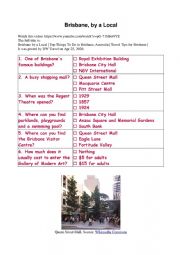 English Worksheet: Brisbane, by a Local