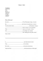 English Worksheet: `going to` - future tense