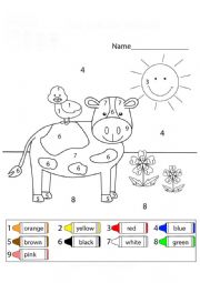 English Worksheet: colors