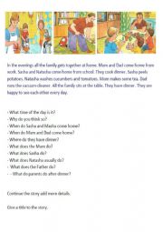English Worksheet: Picture-based story