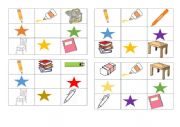 School Objects Bingo