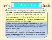 English Worksheet: A Modern Family
