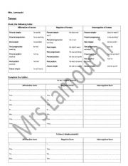 Tenses tasks with answer key