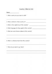 Writing about a country