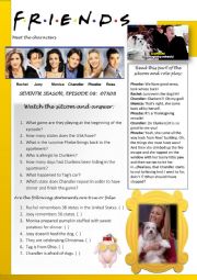 English Worksheet: Friends Sitcom Activity 07X08