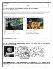 English Worksheet: The cubism