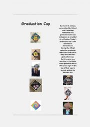 English worksheet: Graduation cap