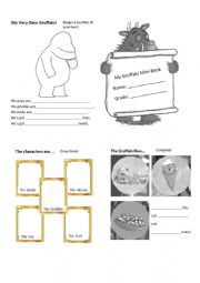 English Worksheet: The Gruffalo Mini Book