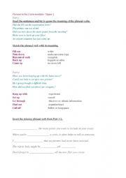 English Worksheet: Phrasal Verbs 