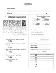 English Worksheet: Biography