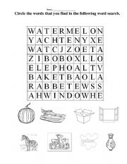 English Worksheet: Game phonics crosswords