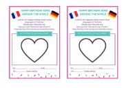 English Worksheet: HAPPY BIRTHDAY IN OTHER LANGUAGES