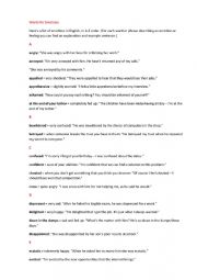 English Worksheet: Emotion words