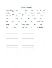 English Worksheet: text message