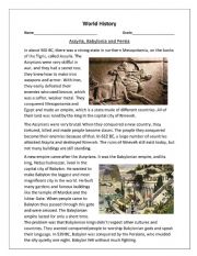 World History - Assyria, Babylonia and Persia