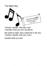 English Worksheet: Twinkle little star