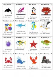 English Worksheet: Sea creatures (go fish)