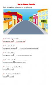 English Worksheet: Prepositions of place