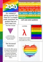 English worksheet: Words and symbols Pride Month