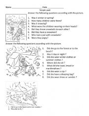 English Worksheet: Picture Description