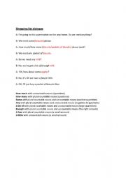 English Worksheet: Supermarket Shopping 