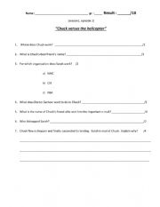 English Worksheet: Serie Chuck  Episode 2 season 1