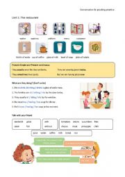 English Worksheet: The restaurant - speaking practice