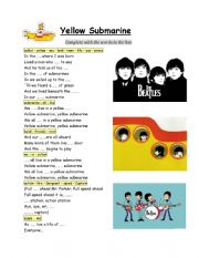 English Worksheet: Yellow Submarine - The Beatles