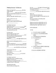 English Worksheet: Thinking out loud - Ed Sheeran