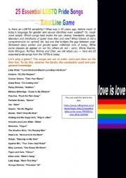 English Worksheet: Pride Musical Game