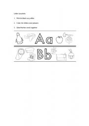 English Worksheet: Letter bracelet