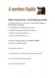 English Worksheet: reading activities 