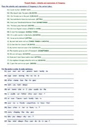 English Worksheet: Adverbs of Frequency - Placement