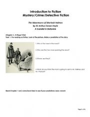 English Worksheet: The Adventures of Sherlock Holmes by Sir Arthur Conan Doyle. A Scandal in Bohemia Part 1 of 5