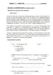 English Worksheet: 9th form module 1 Review