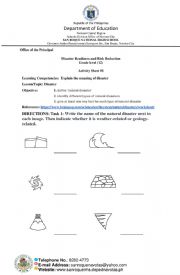 English Worksheet: natural hazard
