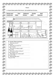English Worksheet: House