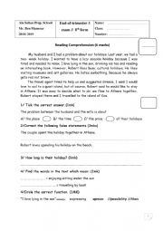 English Worksheet: 8th form exam